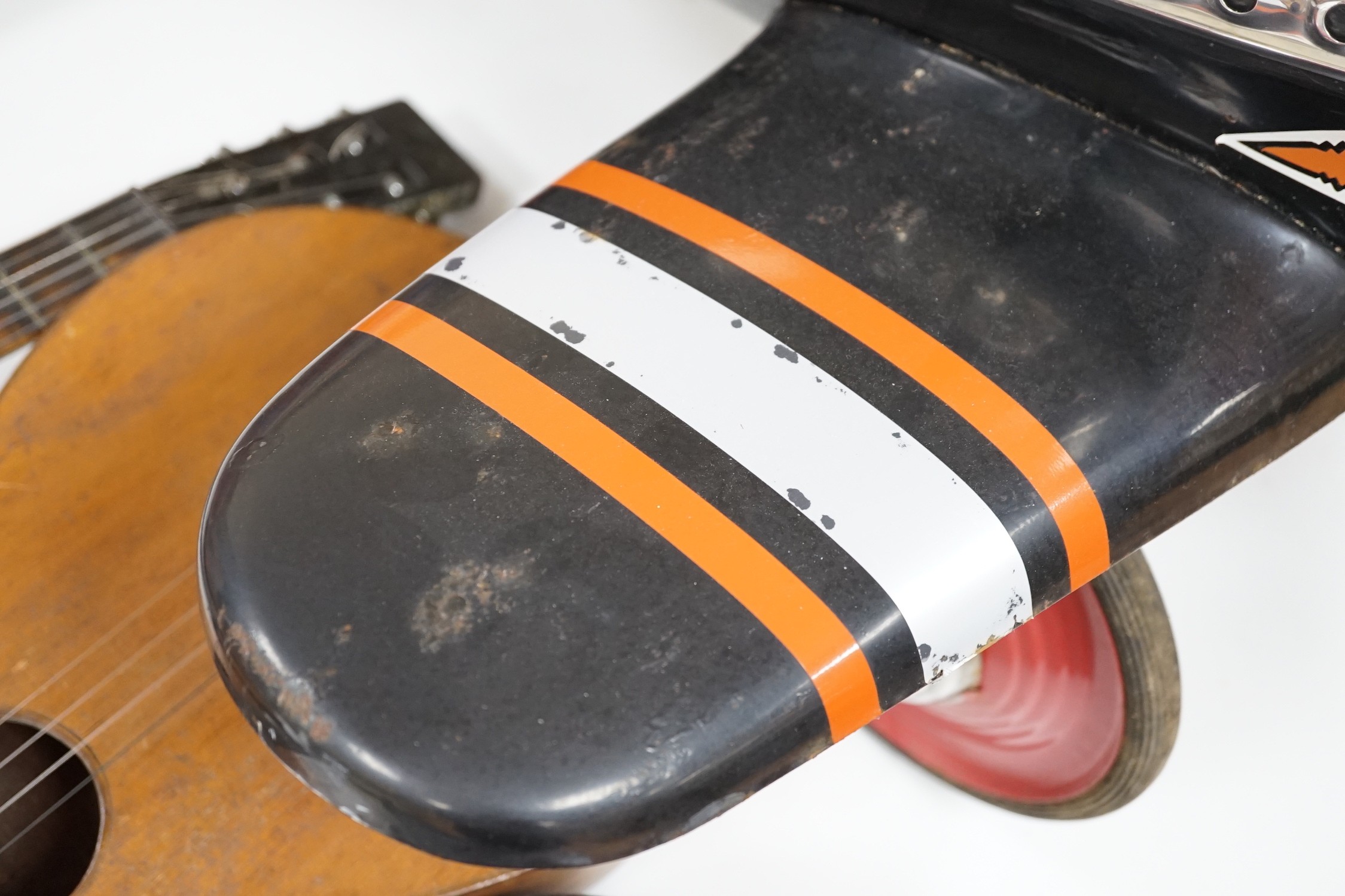A vintage American Airflow Shark Attack child's pedal aeroplane